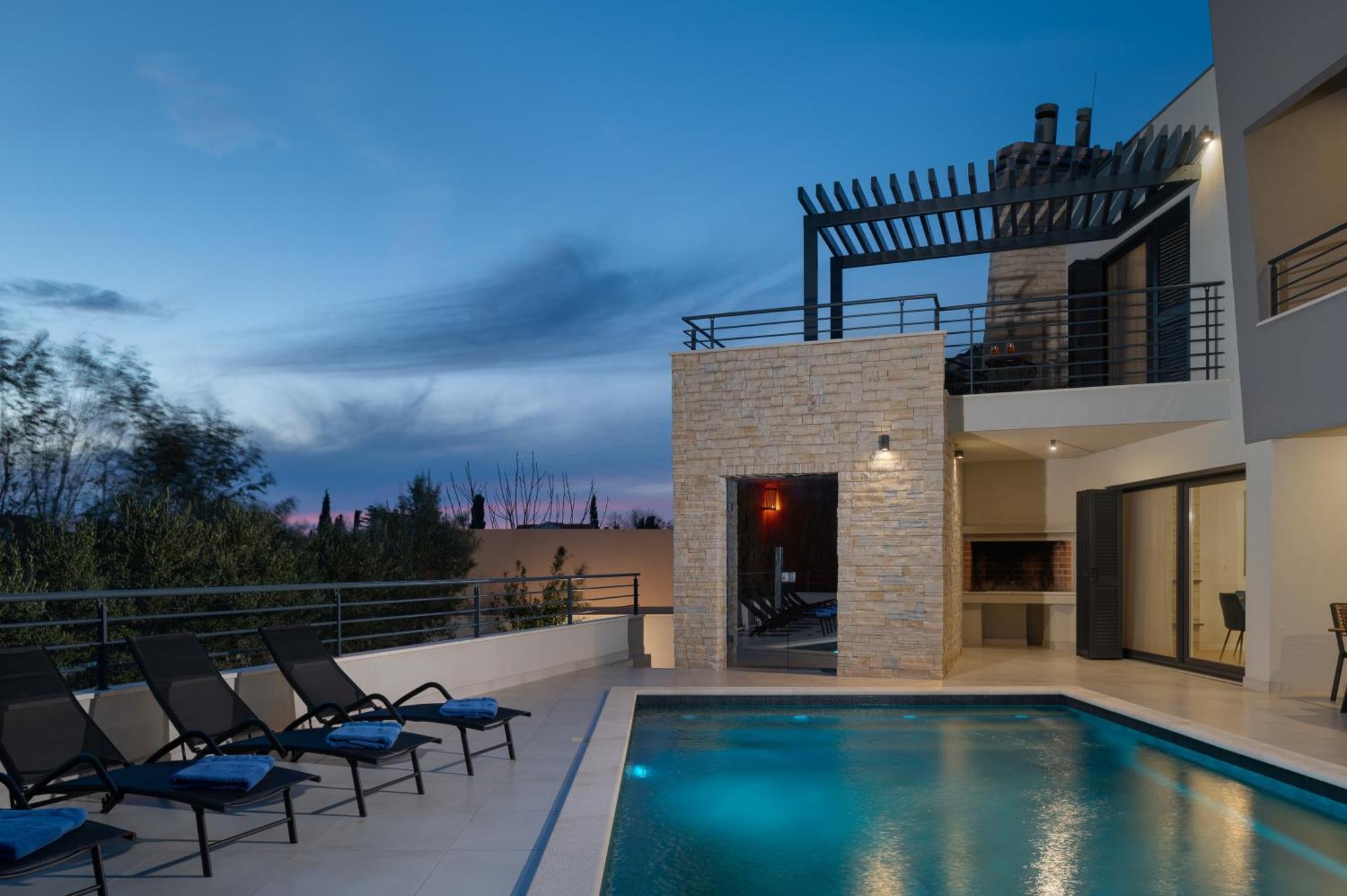 Villa Roca With Heated Pool And Sauna Привлака Екстер'єр фото