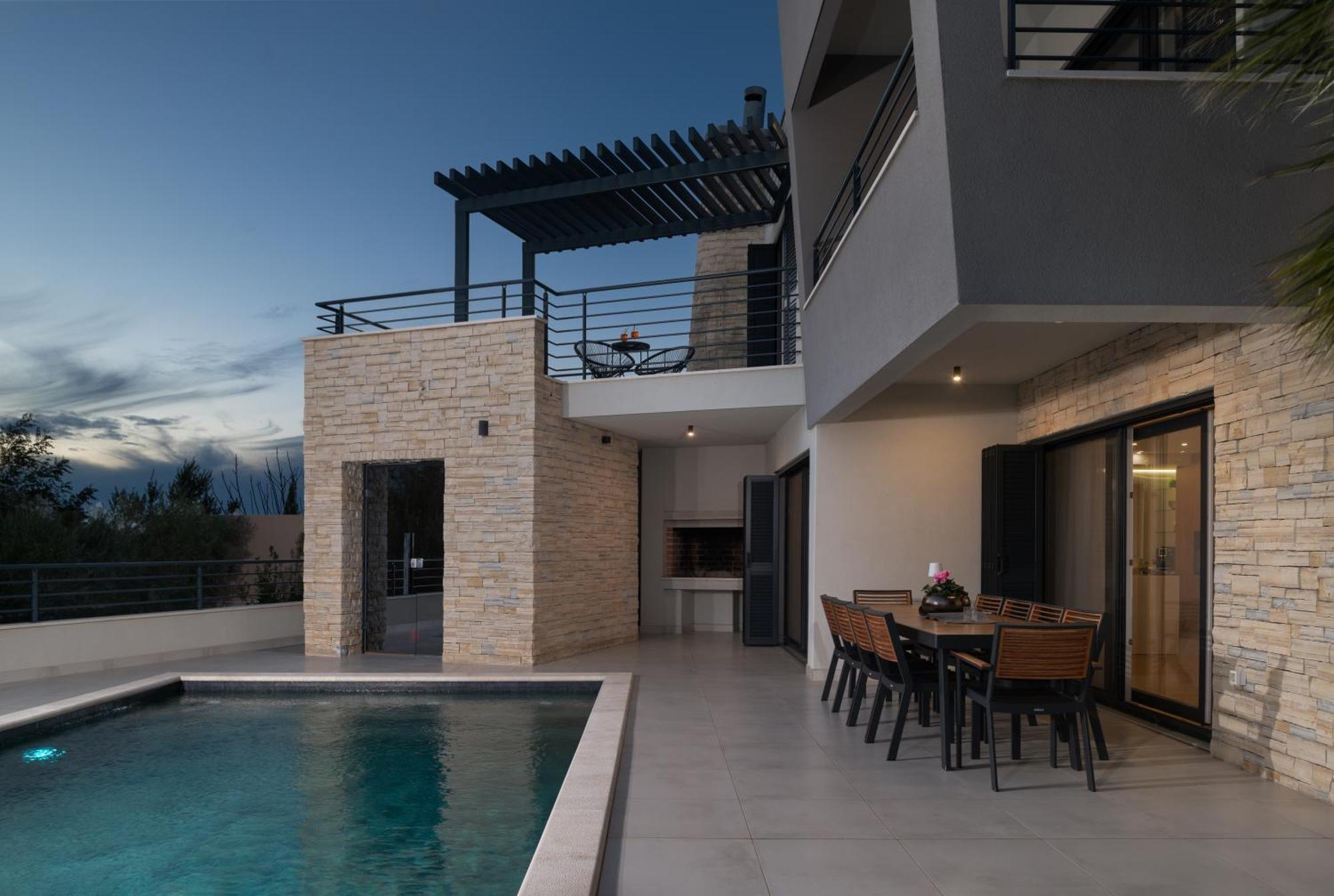 Villa Roca With Heated Pool And Sauna Привлака Екстер'єр фото